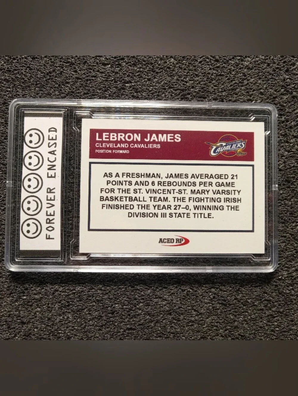 Lebron James Highschool Cracked Ice Basketball Rookie Card